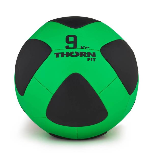 Piłka THORN FIT Wall Ball 9 kg – Zielono-Czarna, Trening Funkcjonalny